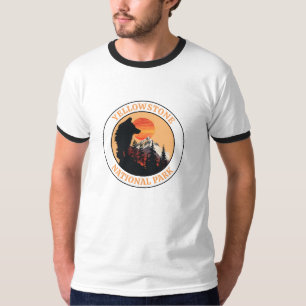Sunset Wolf Kunst, Yellowstone National Park, Cirk T-shirt