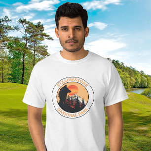 Sunset Wolf Kunst, Yellowstone National Park, Cirk T-shirt