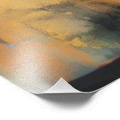 Sunset Woman Abstracte kunst Foto Afdruk (Hoek)