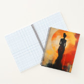 Sunset Woman Abstracte kunst Notitieboek (Binnen)