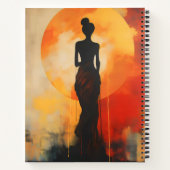Sunset Woman Abstracte kunst Notitieboek (Achterkant)