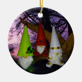 Sunset Woodland Gnomes Keramisch Ornament