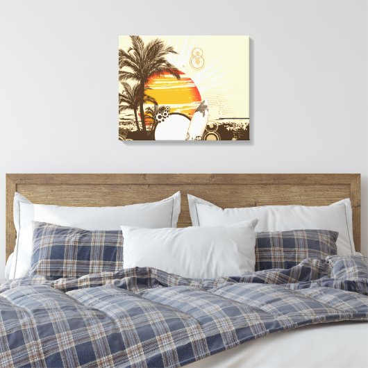 Sunset - Wrapped Canvas Afdruk (Insitu (Slaapkamer))