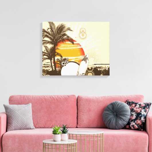 Sunset - Wrapped Canvas Afdruk (Insitu (Woonkamer))