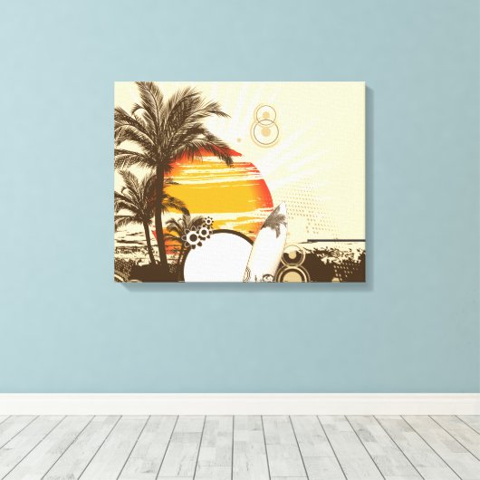Sunset - Wrapped Canvas Afdruk (Insitu (Houten vloer))