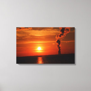 Sunset Wrapped Canvas Afdruk