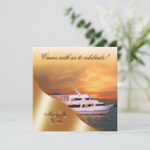 Sunset Yacht Weddenschap Nautical Kaart (Staand voorkant)