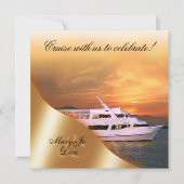 Sunset Yacht Weddenschap Nautical Kaart (Voorkant)