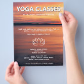 Sunset Yoga Lessen Yoga Studio Promotionele Flyer (Hand)