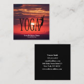 Sunset Yoga Vierkante Visitekaartje (Voorkant / Achterkant)