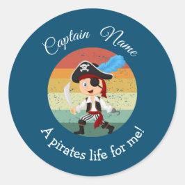 Sunset YOUNG Feather Boy Party Pirate Ronde Sticker
