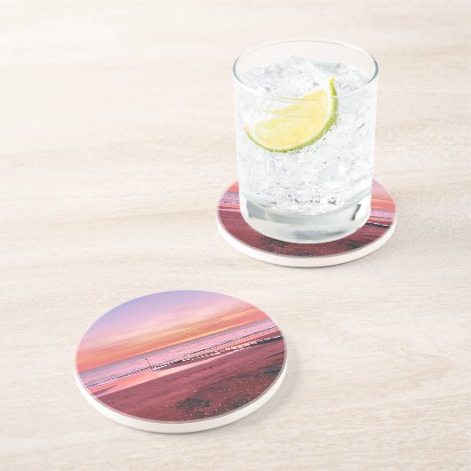 SUNSET ZANDSTEEN ONDERZETTER (Zijkant)