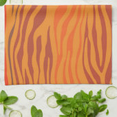 Sunset Zebra Abstract Theedoek (Gevouwen)