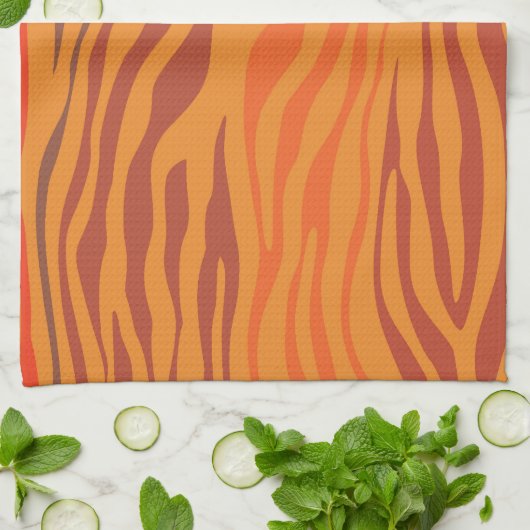 Sunset Zebra Abstract Theedoek (Gevouwen)