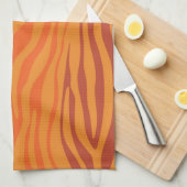 Sunset Zebra Abstract Theedoek (Quarter Fold)