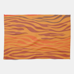 Sunset Zebra Abstracte Theedoek