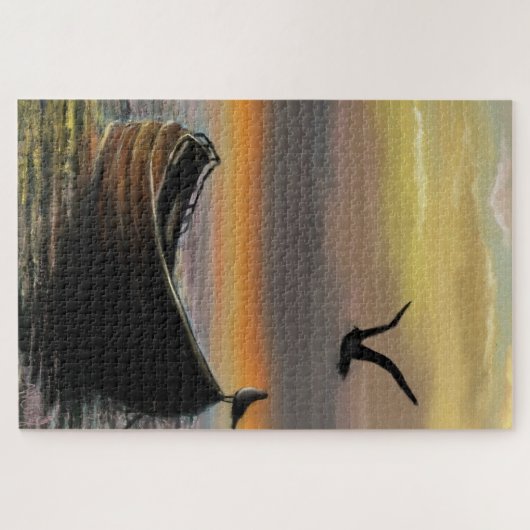 Sunset Zee Bootpuzzel Legpuzzel (Horizontaal)