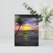 Sunset Zee Briefkaart (Staand voorkant)