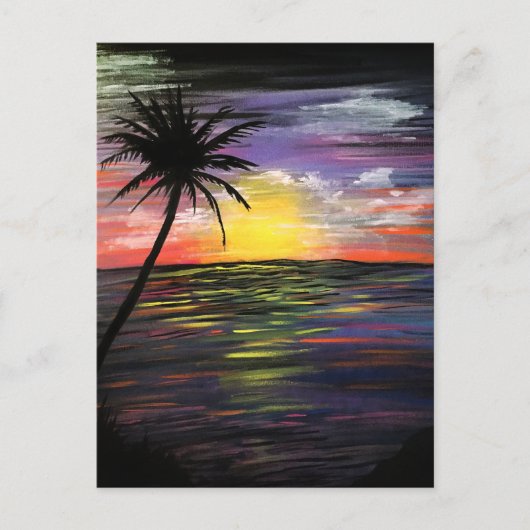 Sunset Zee Briefkaart (Voorkant)