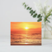 Sunset Zee Briefkaart (Staand voorkant)
