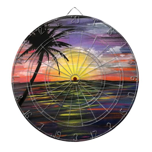 Sunset Zee Dartbord (Voorkant)