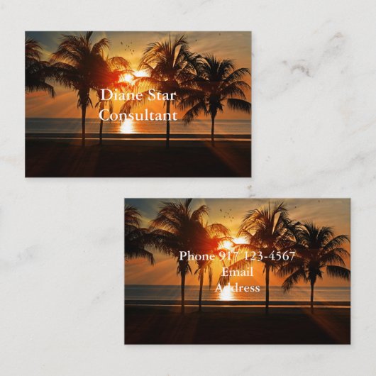 Sunset Zee Design Visitekaartje (Voorkant / Achterkant)