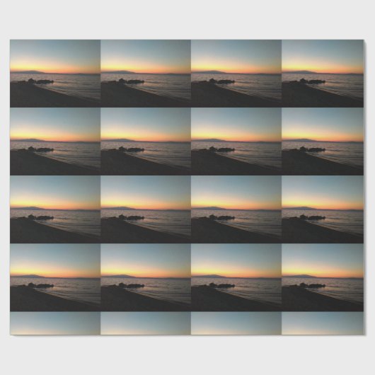 Sunset Zee foto Glanzend inpakpapier (Vlak)