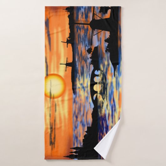 Sunset Zee Landscape Bath Towel Badhanddoek (Badhanddoek)