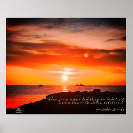 Sunset & Zee met een citaat van Linandara Poster