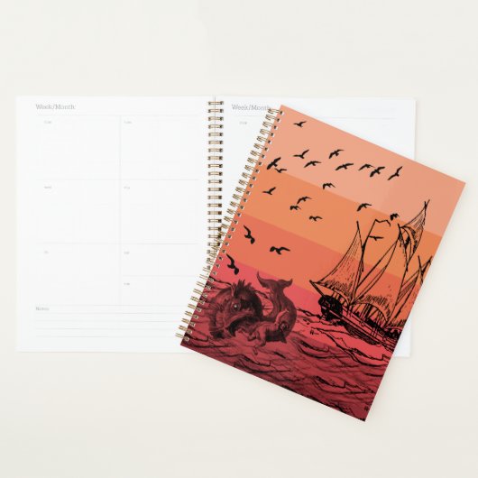 Sunset Zee Monster Sketch Planner (Display)