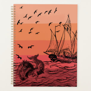 Sunset Zee Monster Sketch Planner