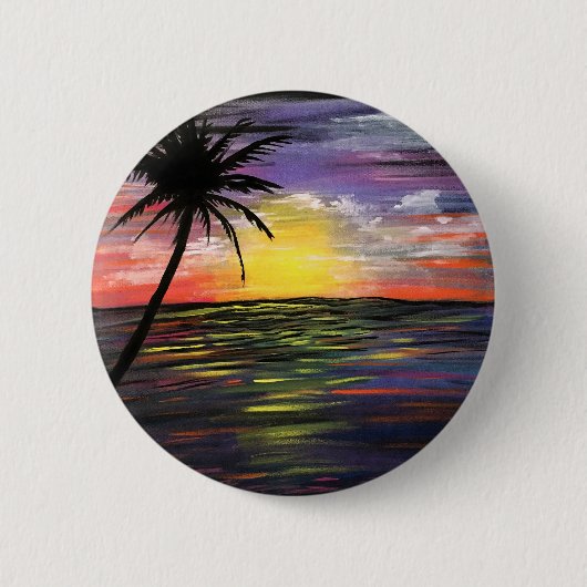 Sunset Zee Ronde Button 5,7 Cm (Voorkant)