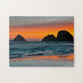 Sunset, Zee Stacks, Oceanside, Oregon, Verenigde S Legpuzzel (Horizontaal)
