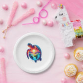 Sunset Zee Turtle Papieren Bordje (Feest)