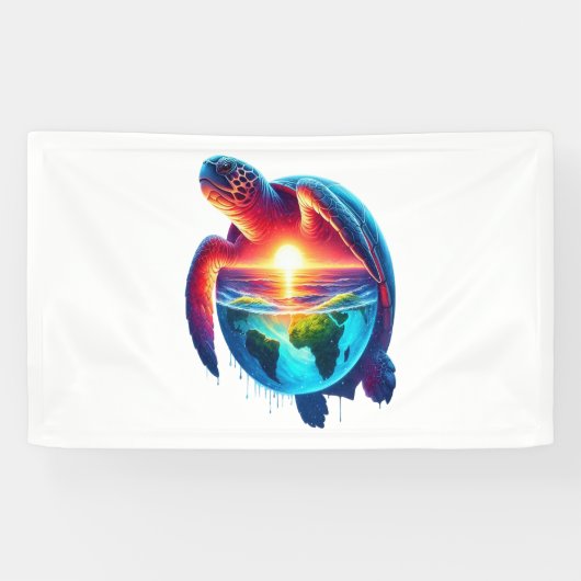 Sunset Zee Turtle Spandoek (Horizontaal)