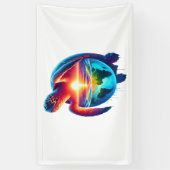 Sunset Zee Turtle Spandoek (Verticaal)