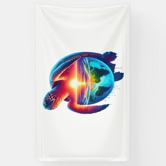 Sunset Zee Turtle Spandoek (Verticaal)