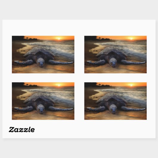 Sunset Zee Turtle Sticker (Vel)