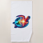 Sunset Zee Turtle Strandlaken (Voorkant)