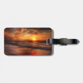 Sunset Zee Waves Bagagelabel (Achterkant horizontaal)