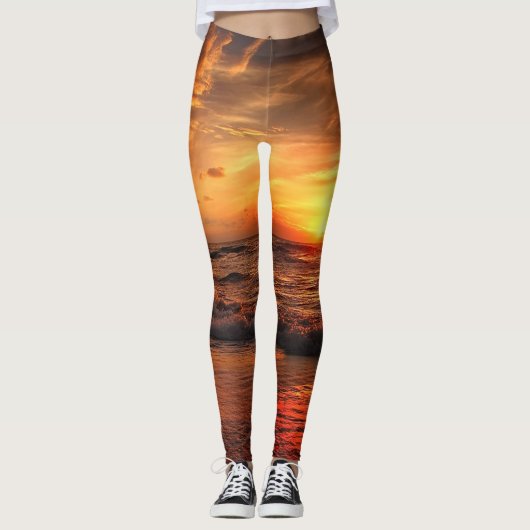 Sunset Zee Waves Leggings (Voorkant)