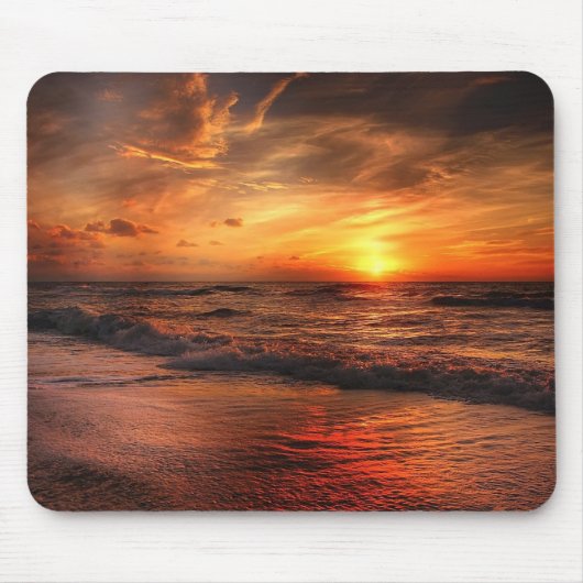 Sunset Zee Waves Muismat (Voorkant)