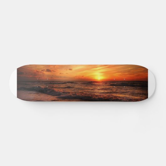 Sunset Zee Waves Persoonlijk Skateboard (Horizontaal)