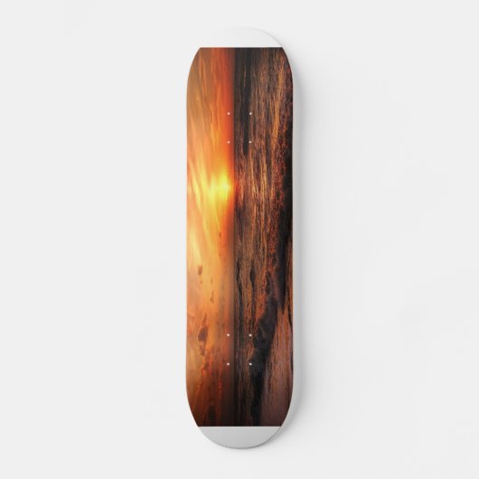 Sunset Zee Waves Persoonlijk Skateboard (Voorkant)