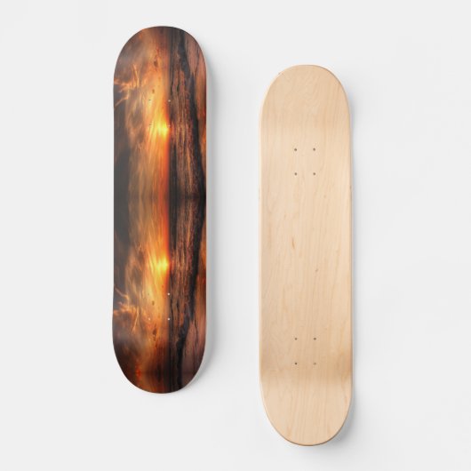 Sunset Zee Waves Skateboard (Voorkant)