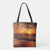 Sunset Zee Waves Tote Bag (Achterkant)