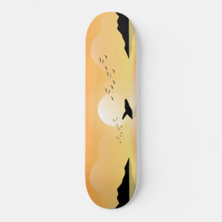 Sunset Zee Whale Persoonlijk Skateboard
