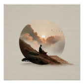 Sunset Zen Abstracte Minimal Wall Art Perfect Poster (Voorkant)