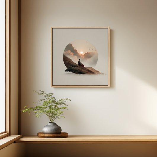 Sunset Zen Abstracte Minimal Wall Art Perfect Poster