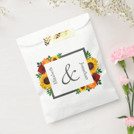 Sunset Zonnebloem Roos Bloemen Bruiloft Bedankzakje